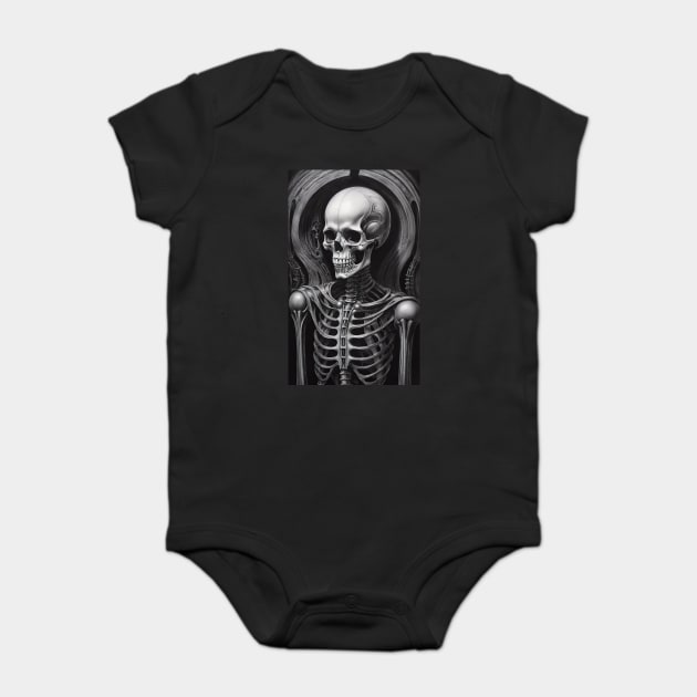 Twisted Skeleton 7 Baby Bodysuit by Grave Digs